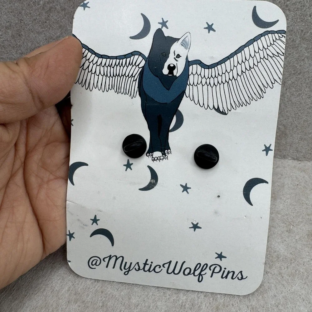 Mystic Wolf Pins Enamel Fox Cloud Pin Black Red LE 30 Animal 2.2oz‎ Collectible